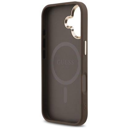 Θήκη MagSafe για Apple iPhone 17, Guess, 4G Triangle Logo, Χρυσοκαφέ