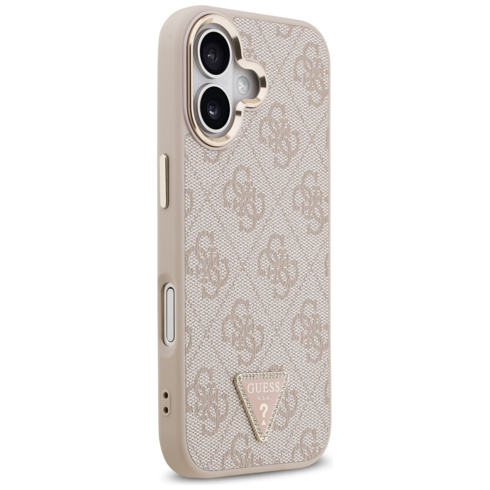 Θήκη MagSafe για Apple iPhone 17, Guess, 4G Triangle Logo, Ροζ Χρυσό