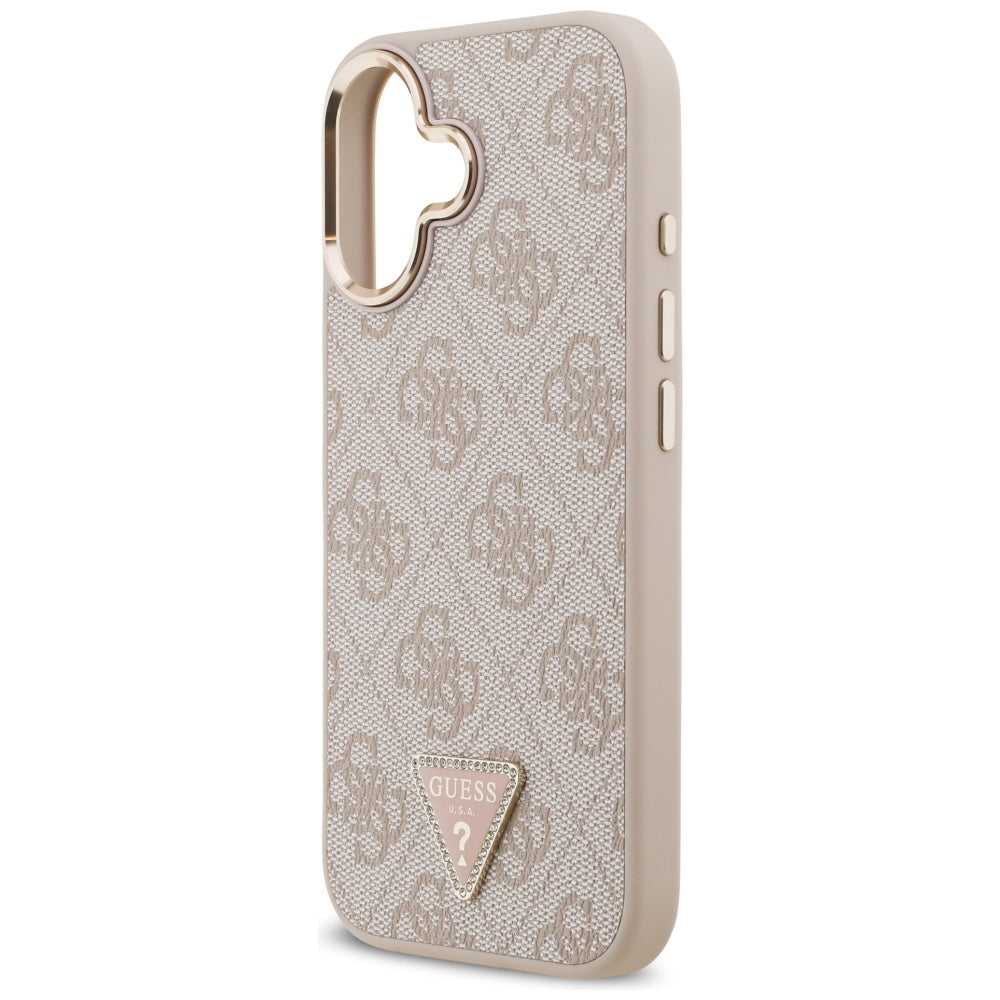 Θήκη MagSafe για Apple iPhone 17, Guess, 4G Triangle Logo, Ροζ Χρυσό