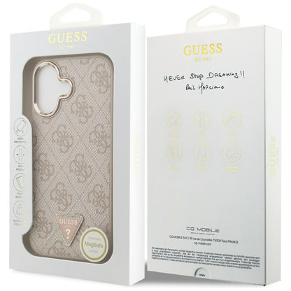 Θήκη MagSafe για Apple iPhone 17, Guess, 4G Triangle Logo, Ροζ Χρυσό