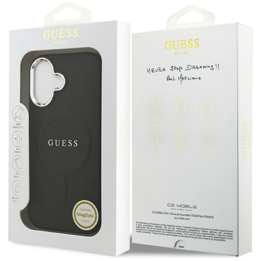 Θήκη MagSafe για Apple iPhone 17, Guess, Classic Logo, Μαύρη
