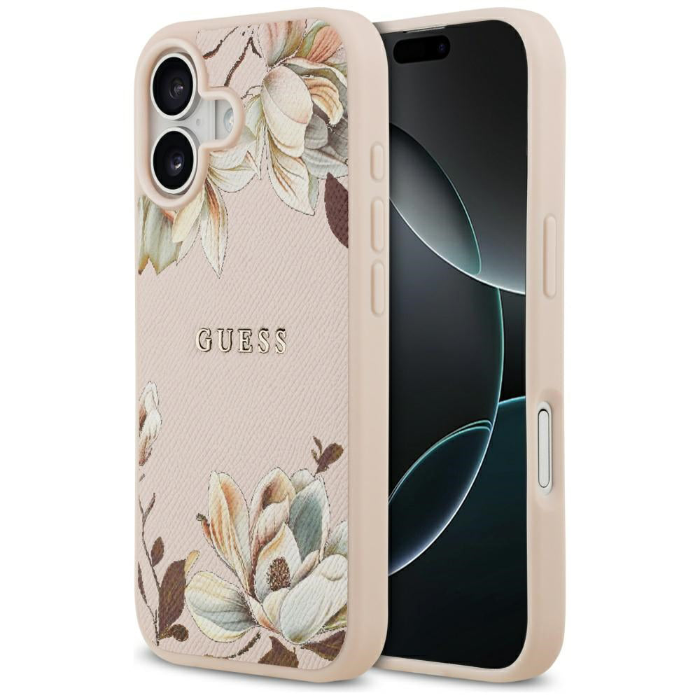 Θήκη MagSafe για Apple iPhone 17, Guess, Grained Flowers, Ροζ