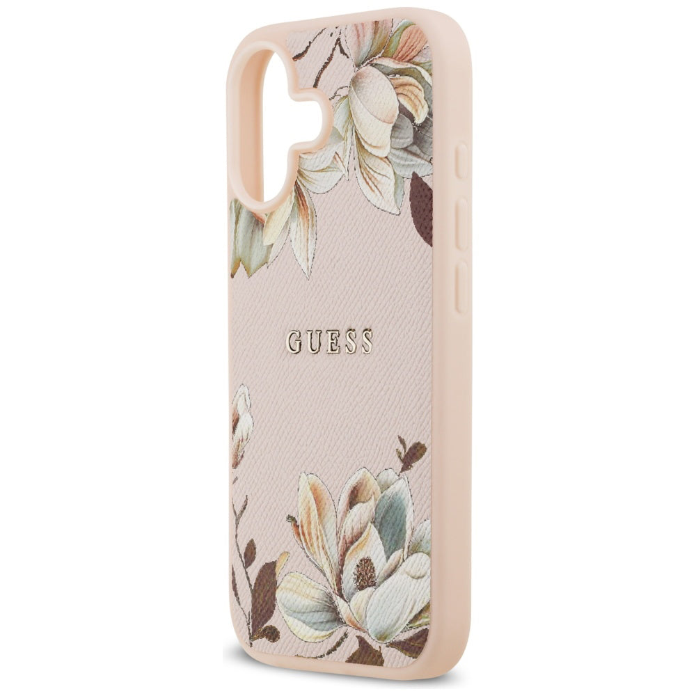 Θήκη MagSafe για Apple iPhone 17, Guess, Grained Flowers, Ροζ