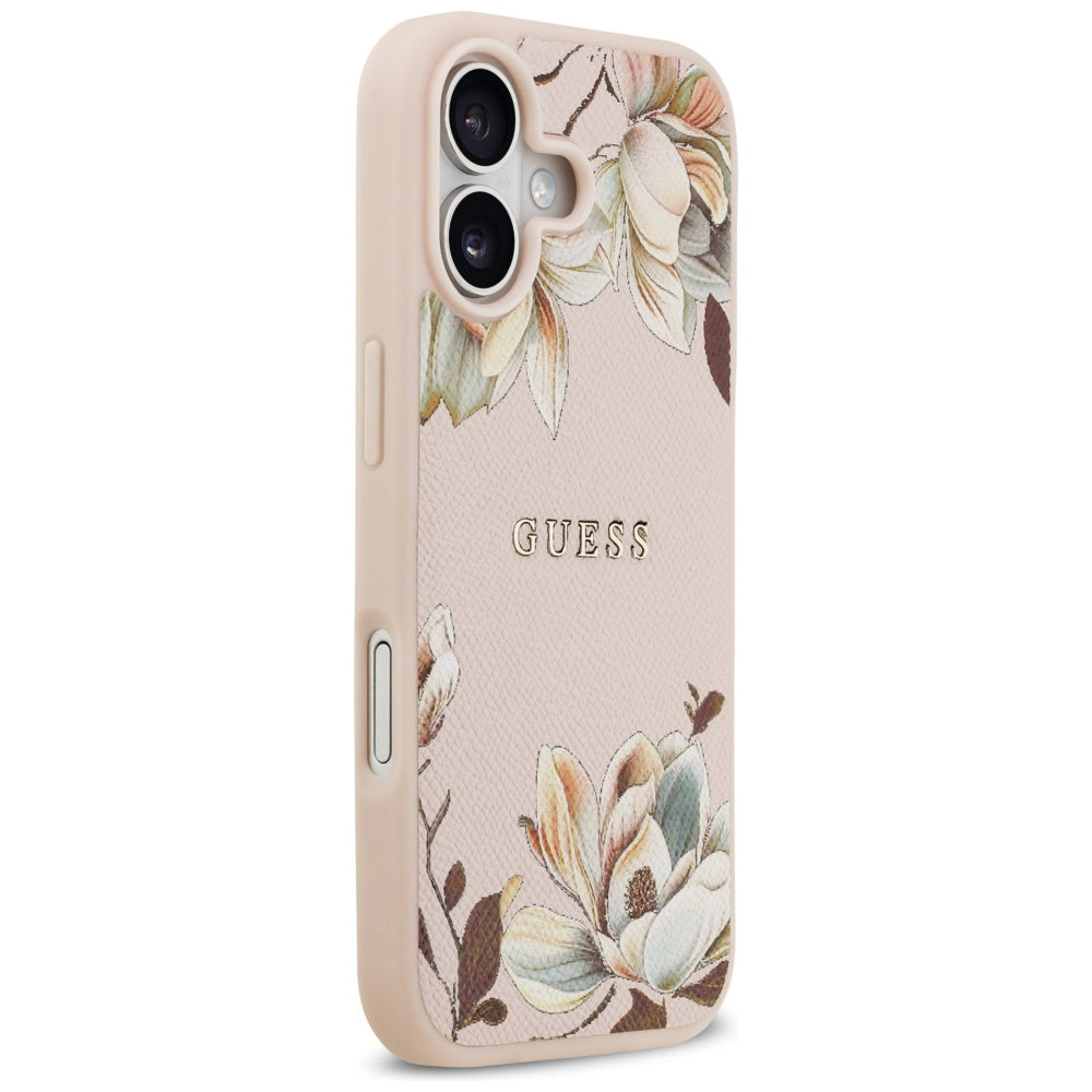 Θήκη MagSafe για Apple iPhone 17, Guess, Grained Flowers, Ροζ