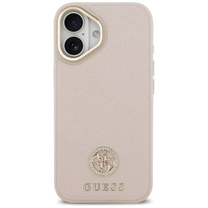 Θήκη MagSafe για Apple iPhone 17, Guess, Grained Strass Logo, Ροζ