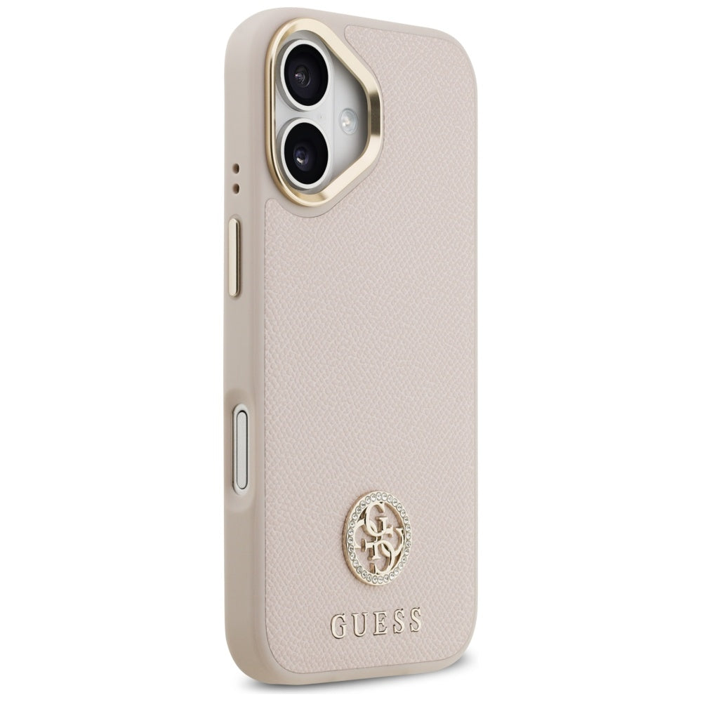 Θήκη MagSafe για Apple iPhone 17, Guess, Grained Strass Logo, Ροζ