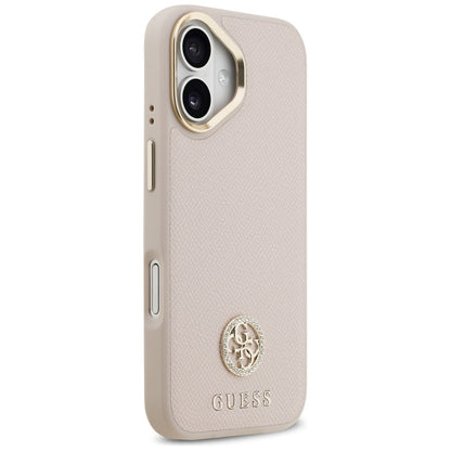 Θήκη MagSafe για Apple iPhone 17, Guess, Grained Strass Logo, Ροζ