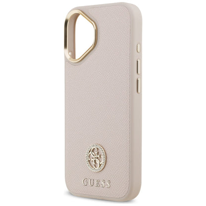 Θήκη MagSafe για Apple iPhone 17, Guess, Grained Strass Logo, Ροζ