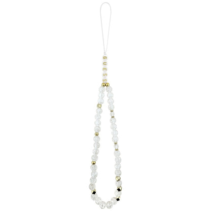 Θήκη MagSafe για Apple iPhone 17, Guess, IML Flowers with Pearl Strap, Λευκή