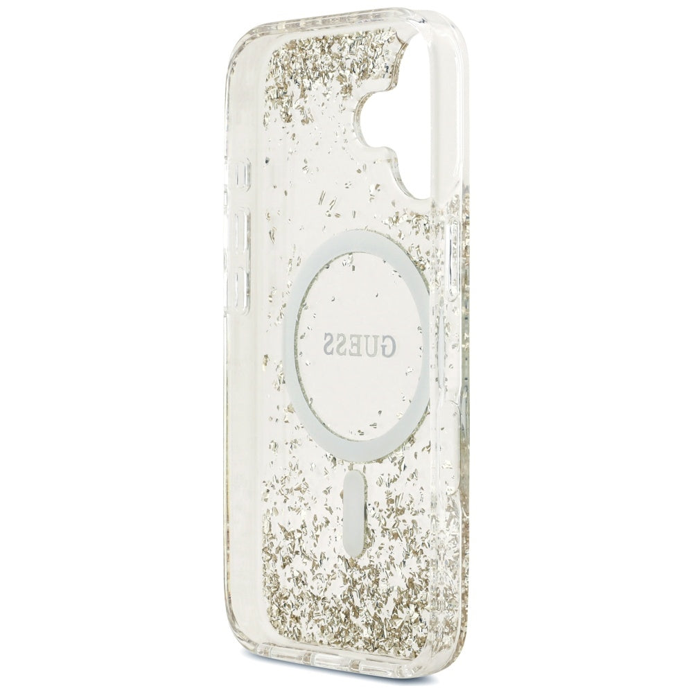Θήκη MagSafe για Apple iPhone 17, Guess, Resin Bottom Glitter, Χρυσή