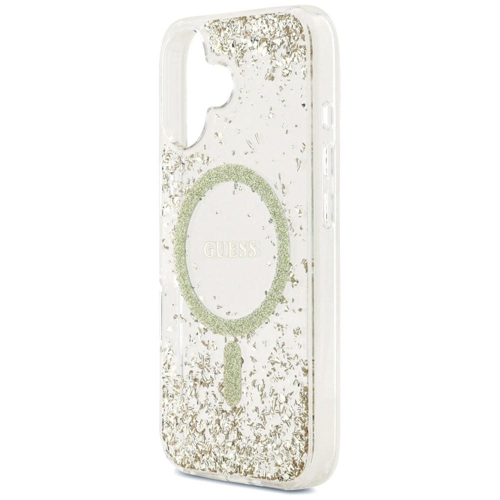 Θήκη MagSafe για Apple iPhone 17, Guess, Resin Bottom Glitter, Χρυσή