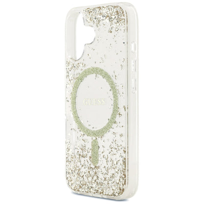 Θήκη MagSafe για Apple iPhone 17, Guess, Resin Bottom Glitter, Χρυσή