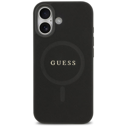 Θήκη MagSafe για Apple iPhone 17, Guess, Saffiano Classic Logo, Μαύρη