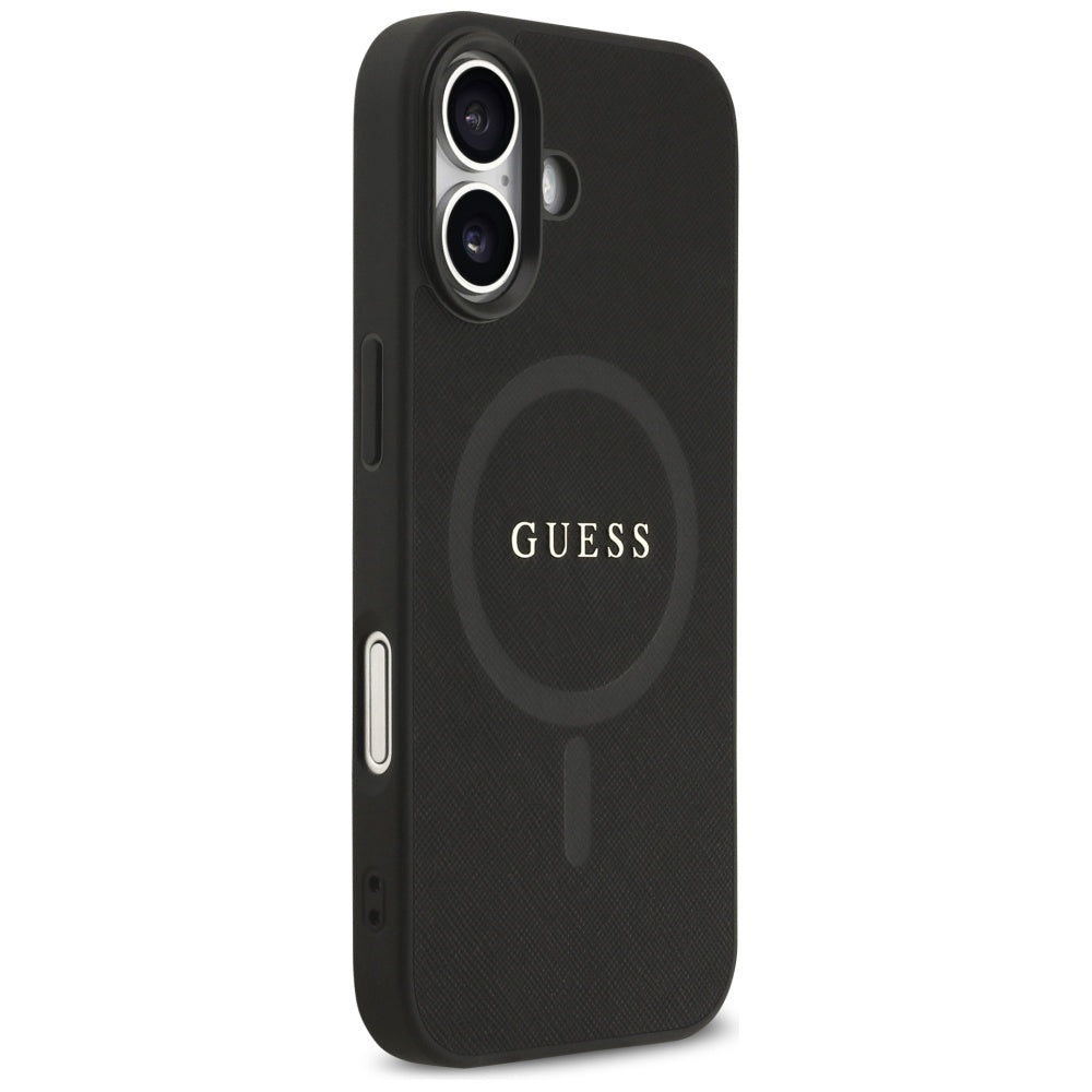 Θήκη MagSafe για Apple iPhone 17, Guess, Saffiano Classic Logo, Μαύρη