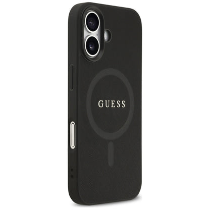 Θήκη MagSafe για Apple iPhone 17, Guess, Saffiano Classic Logo, Μαύρη