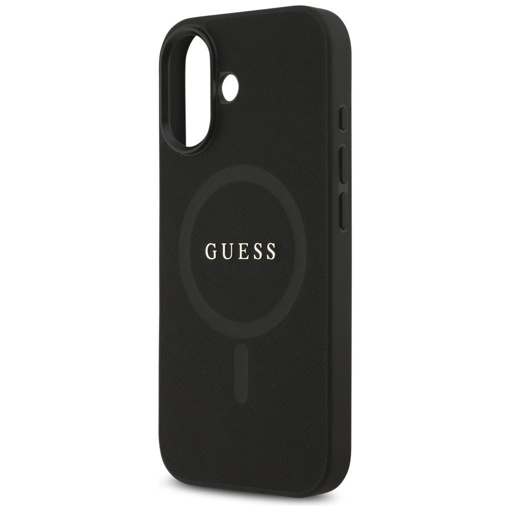 Θήκη MagSafe για Apple iPhone 17, Guess, Saffiano Classic Logo, Μαύρη