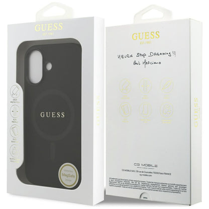 Θήκη MagSafe για Apple iPhone 17, Guess, Saffiano Classic Logo, Μαύρη