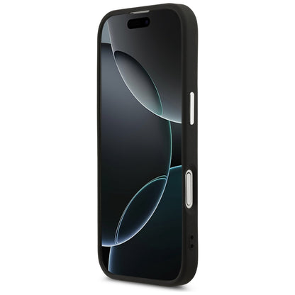 Θήκη MagSafe για Apple iPhone 17, Guess, Triangle Logo, Μαύρη Ασημί