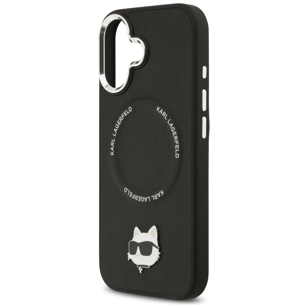 Θήκη MagSafe για Apple iPhone 17, Karl Lagerfeld, Choupette Pin, Μαύρη