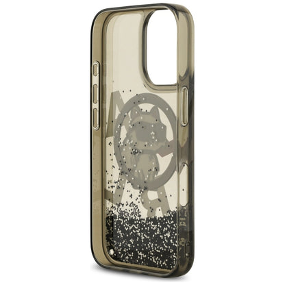 Θήκη MagSafe για Apple iPhone 17, Karl Lagerfeld, Liquid Glitter Logo Choupette, Μαύρη