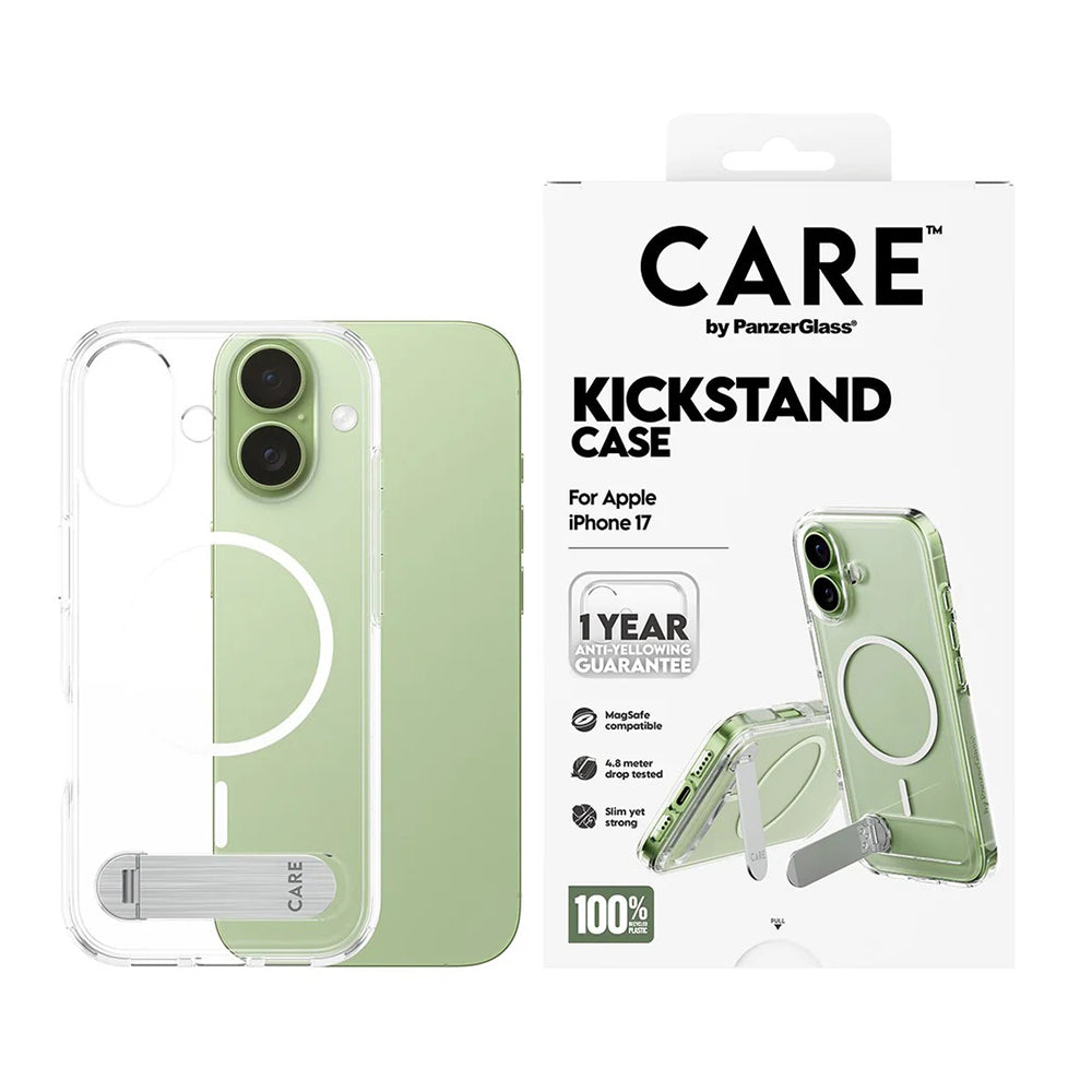 Θήκη MagSafe για Apple iPhone 17, PanzerGlass, με Χαρακτηριστικό Kickstand, Διάφανη