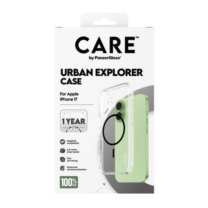 Θήκη MagSafe για Apple iPhone 17, PanzerGlass, Care Urban Explorer, Διαφανής Μαύρη