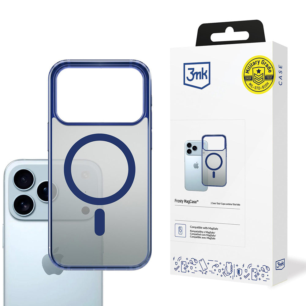 Θήκη MagSafe για Apple iPhone 17 Pro, 3MK, Frosty MagCase, Μπλε