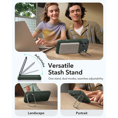 Θήκη MagSafe για Apple iPhone 17 Pro, ESR, Classic Hybrid Kickstand, Πράσινο Σατέν