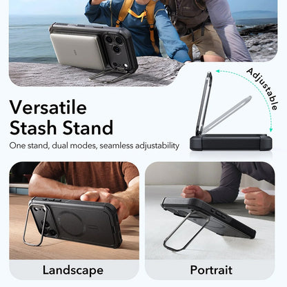 Θήκη MagSafe για Apple iPhone 17 Pro, ESR, Cyber Armor Kickstand, Μαύρη