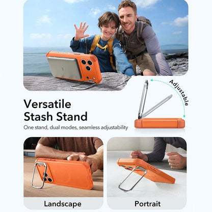 Θήκη MagSafe για Apple iPhone 17 Pro, ESR, Cyber Armor Kickstand, Πορτοκαλί