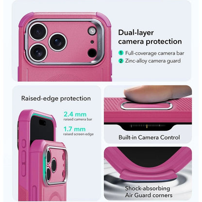 Θήκη MagSafe για Apple iPhone 17 Pro, ESR, Cyber Armor Kickstand, Ροζ