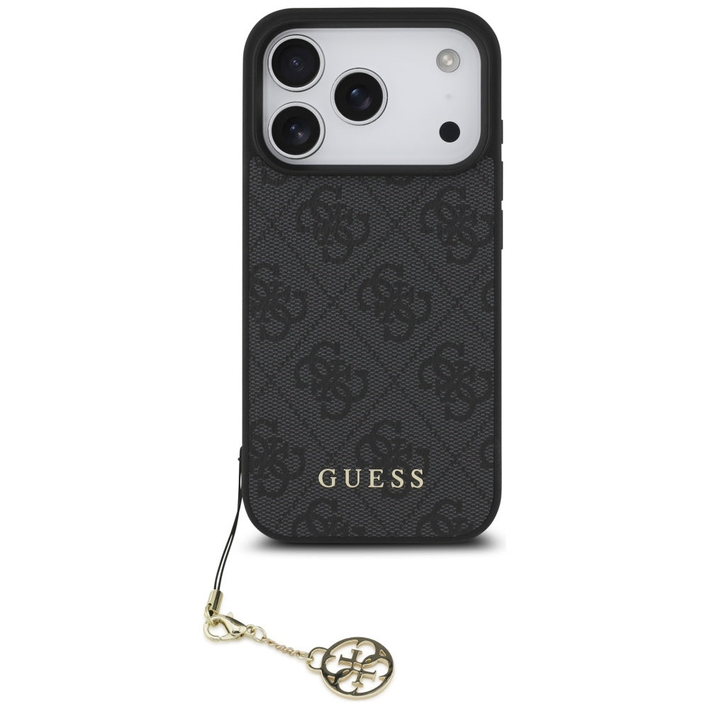Θήκη MagSafe για Apple iPhone 17 Pro, Guess, 4G Charm Cradle, Μαύρη
