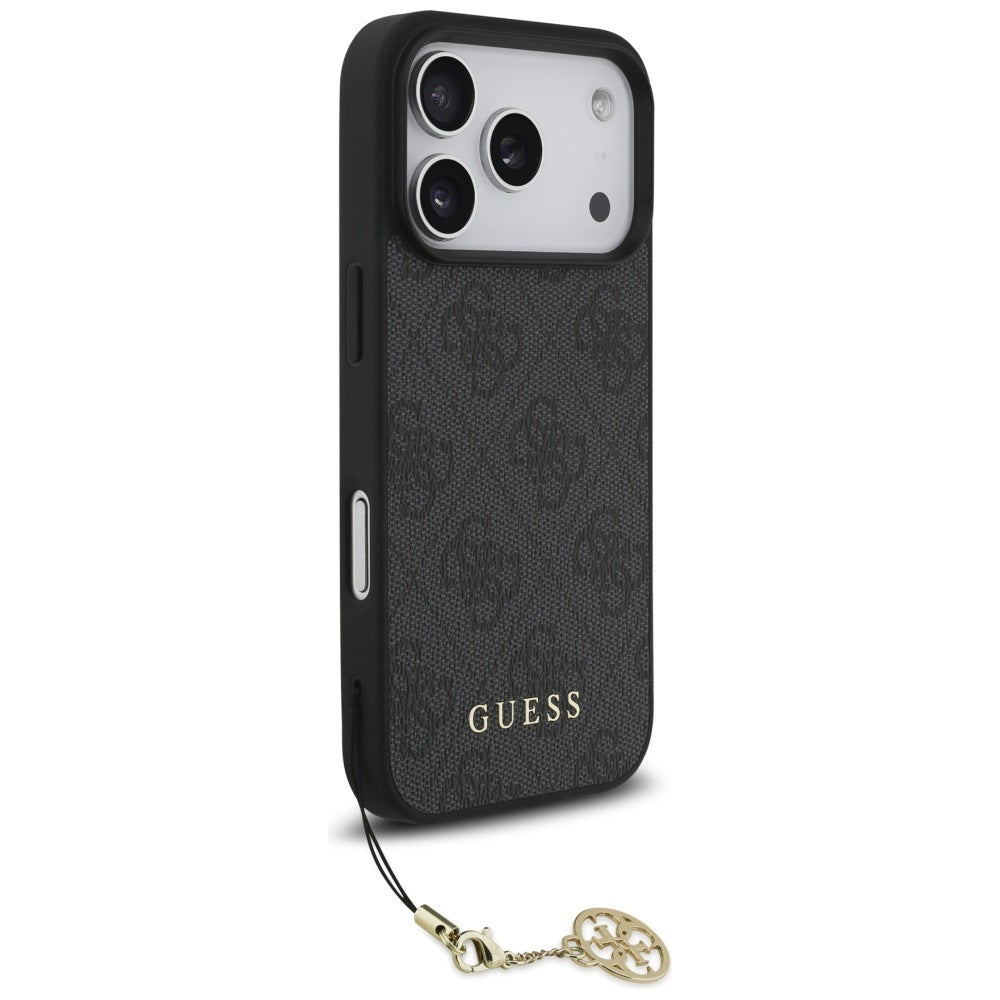 Θήκη MagSafe για Apple iPhone 17 Pro, Guess, 4G Charm Cradle, Μαύρη
