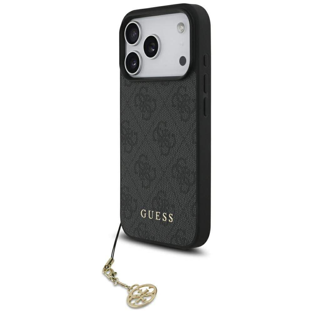 Θήκη MagSafe για Apple iPhone 17 Pro, Guess, 4G Charm Cradle, Μαύρη