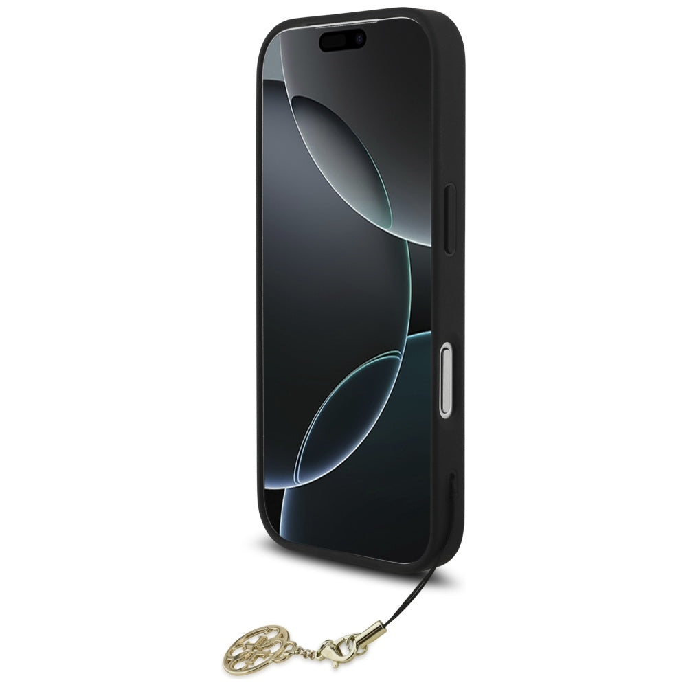 Θήκη MagSafe για Apple iPhone 17 Pro, Guess, 4G Charm Cradle, Μαύρη