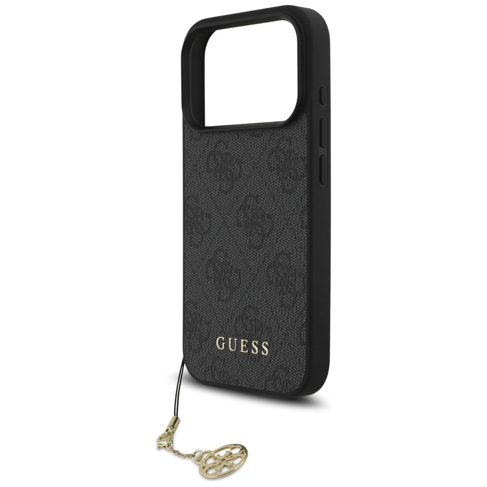 Θήκη MagSafe για Apple iPhone 17 Pro, Guess, 4G Charm Cradle, Μαύρη