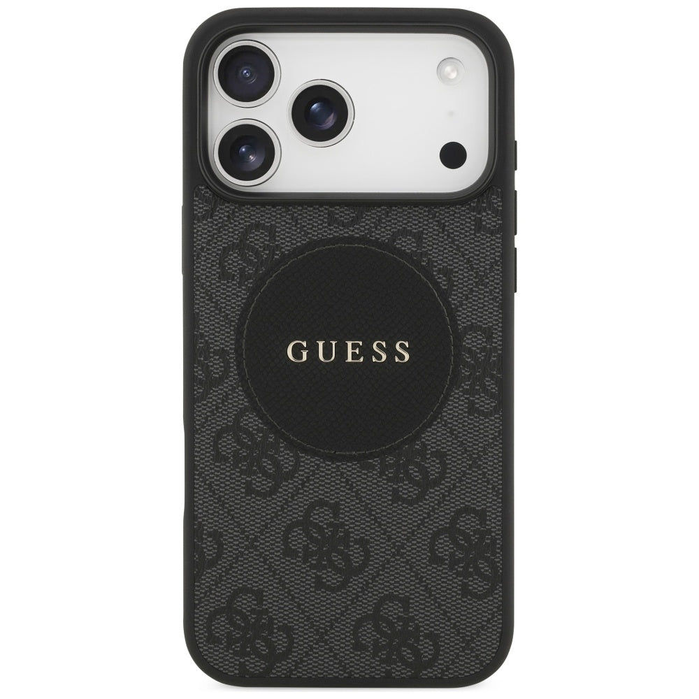 Θήκη MagSafe για Apple iPhone 17 Pro, Guess, 4G Circle Classic Logo, Μαύρη