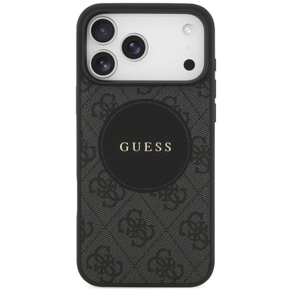 Θήκη MagSafe για Apple iPhone 17 Pro, Guess, 4G Circle Classic Logo, Μαύρη