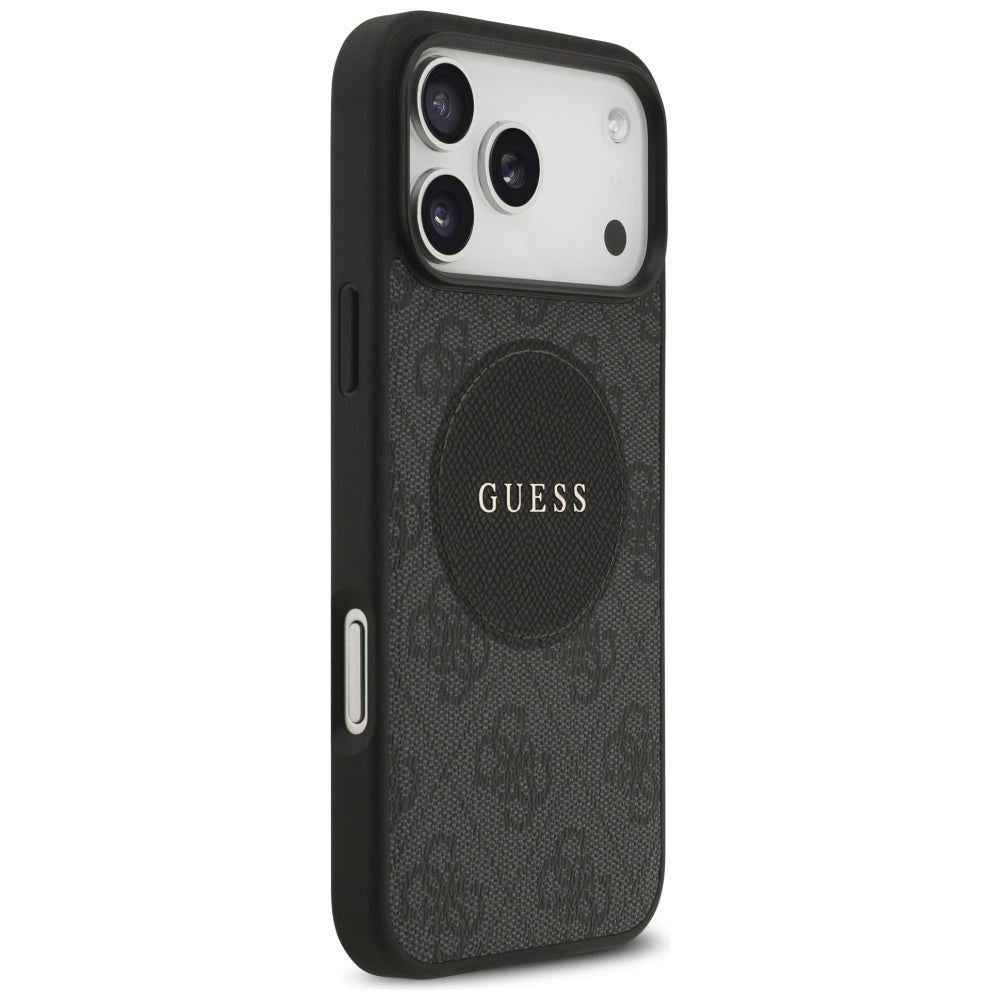 Θήκη MagSafe για Apple iPhone 17 Pro, Guess, 4G Circle Classic Logo, Μαύρη