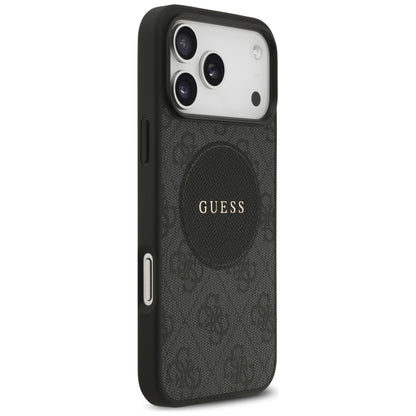 Θήκη MagSafe για Apple iPhone 17 Pro, Guess, 4G Circle Classic Logo, Μαύρη