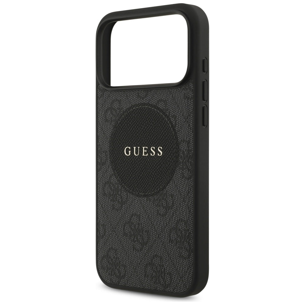 Θήκη MagSafe για Apple iPhone 17 Pro, Guess, 4G Circle Classic Logo, Μαύρη