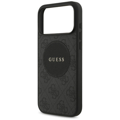 Θήκη MagSafe για Apple iPhone 17 Pro, Guess, 4G Circle Classic Logo, Μαύρη