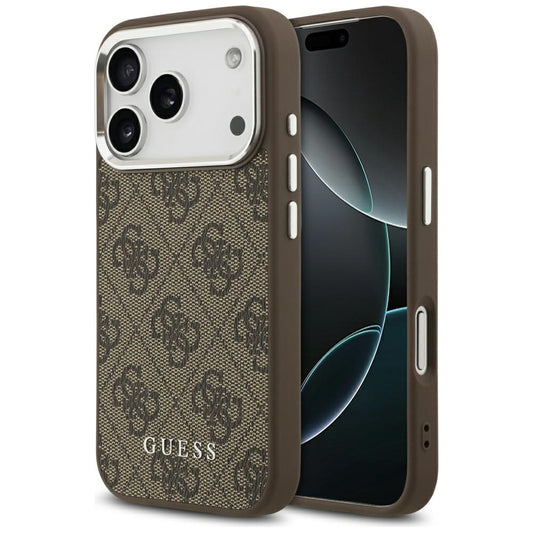 Θήκη MagSafe για Apple iPhone 17 Pro, Guess, 4G Classic Logo, Καφέ