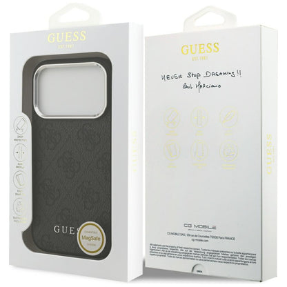 Θήκη MagSafe για Apple iPhone 17 Pro, Guess, 4G Classic Logo, Μαύρη