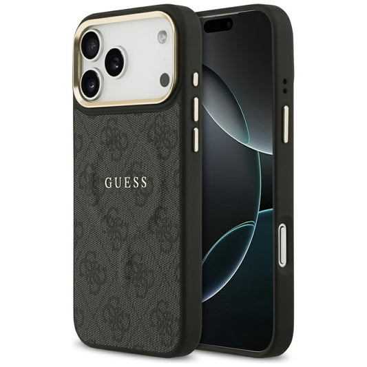Θήκη MagSafe για Apple iPhone 17 Pro, Guess, 4G Classic, Μαύρη
