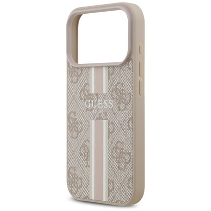 Θήκη MagSafe για Apple iPhone 17 Pro, Guess, 4G Printed Stripes, Ροζ