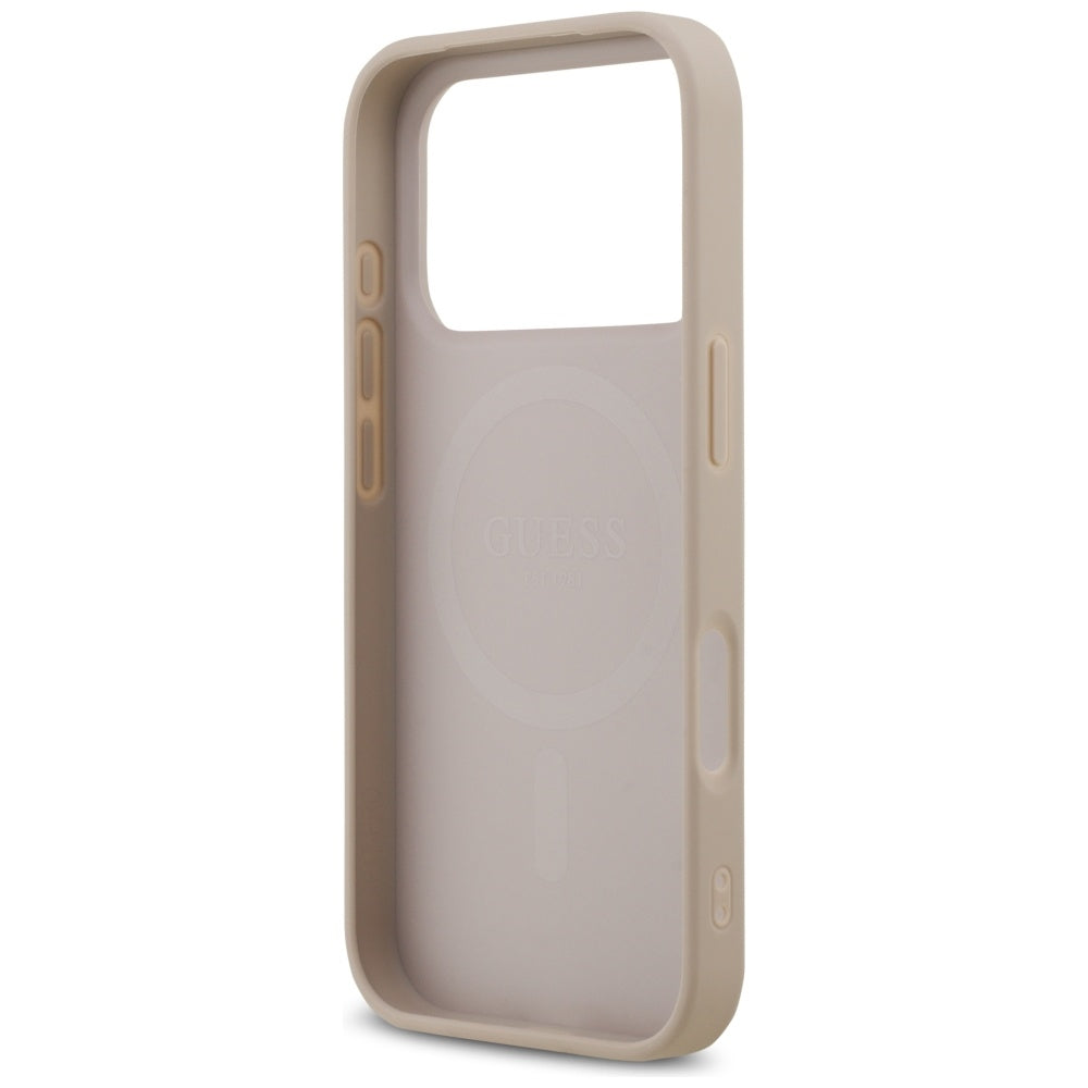 Θήκη MagSafe για Apple iPhone 17 Pro, Guess, 4G Printed Stripes, Ροζ