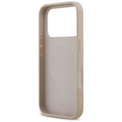 Θήκη MagSafe για Apple iPhone 17 Pro, Guess, 4G Printed Stripes, Ροζ