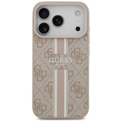Θήκη MagSafe για Apple iPhone 17 Pro, Guess, 4G Printed Stripes, Ροζ