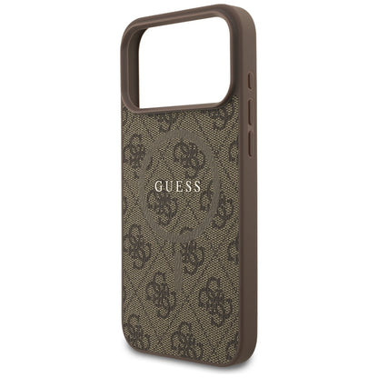 Θήκη MagSafe για Apple iPhone 17 Pro, Guess, 4G Ring Classic Logo, Καφέ